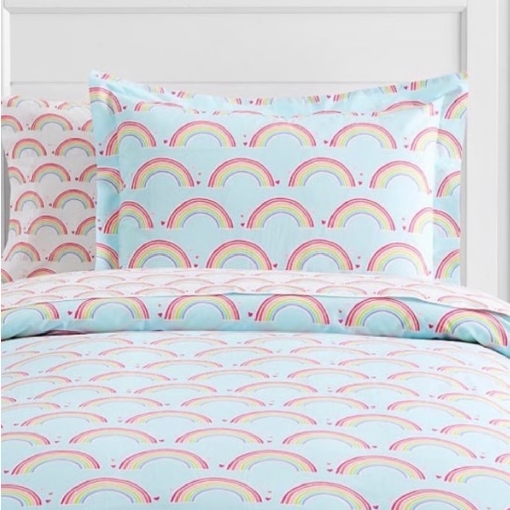Pottery Barn Kids Rainbow Duvet Cover Only - Blue